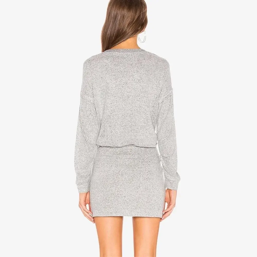 Splendid Addison Jersey Mini Dress in Heathered Grey NWT Size Small